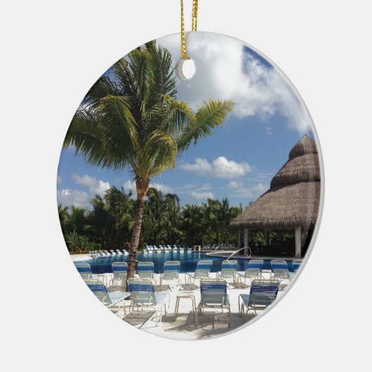 Paradise Beach Keramisch Ornament (Links)
