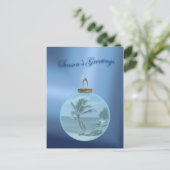 Paradise Beach Kerstwensen Po... Feestdagenkaart (Staand voorkant)