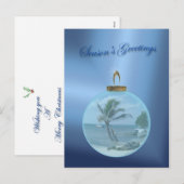 Paradise Beach Kerstwensen Po... Feestdagenkaart (Voorkant / Achterkant)