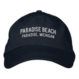 Paradise Beach Michigan Embroidered Baseball Hat Geborduurde Pet