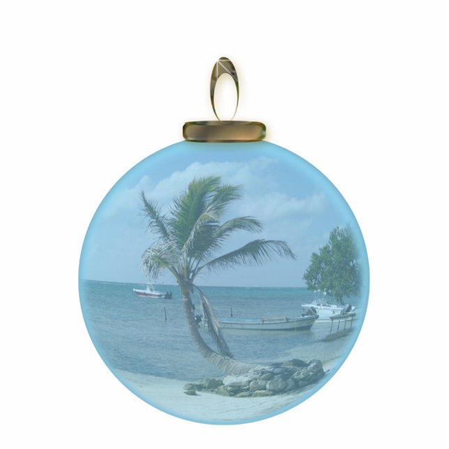 Paradise Beach Ornament Fotobeeldje Ornament (Voorkant)