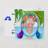 Paradise Beach Party Kaart (Voorkant / Achterkant)