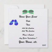 Paradise Beach Party Kaart (Achterkant)