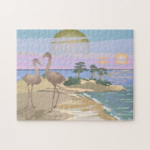 PARADISE BEACH PELICANS ISLAND JIGSAW PUZZLE LEGPUZZEL