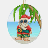 Paradise Beach Santa - SRF Keramisch Ornament (Links)