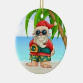 Paradise Beach Santa - SRF Keramisch Ornament (Rechts)