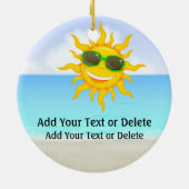 Paradise Beach Santa - SRF Keramisch Ornament (Achterkant)