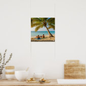 Paradise Beach Scene Poster (Keuken)