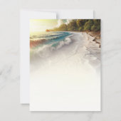 Paradise Beach Sunset Coastal Save the Date Foto Kaart (Achterkant)