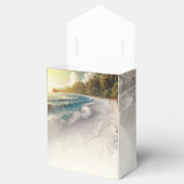 Paradise Beach Sunset Kustbruiloft Bedankdoosjes (Geopend)