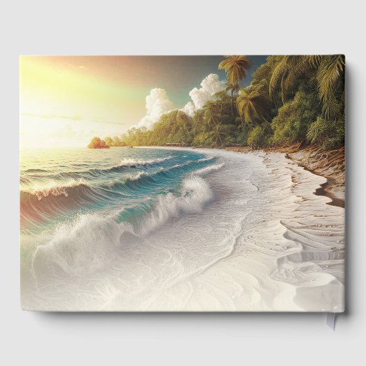 Paradise Beach Sunset Kustbruiloft Gastenboek (Achterkant)