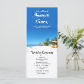 Paradise Beach Sunset Kustbruiloft Programma (Staand voorkant)
