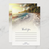 Paradise Beach Sunset Rustieke Kust Dank u Kaart (Voorkant / Achterkant)