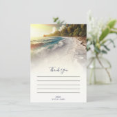 Paradise Beach Sunset Rustieke Kust Dank u Kaart (Staand voorkant)