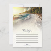 Paradise Beach Sunset Rustieke Kust Dank u Kaart (Voorkant)