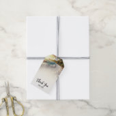 Paradise Beach Sunset Rustieke Kustbruiloft Cadeaulabel (Met Touw)