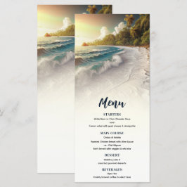 Paradise Beach Sunset Rustieke Kustbruiloft Menu