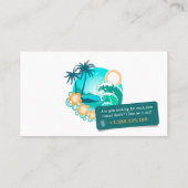 Paradise Beach | Toerismereisagent Visitekaartje (Achterkant)