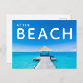 Paradise Beach | Tropisch Resort, Maldiven Briefkaart (Voorkant / Achterkant)