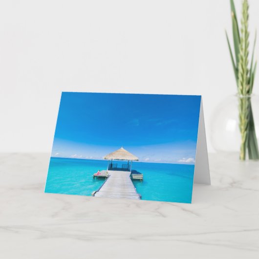 Paradise Beach | Tropisch Resort, Maldiven Kaart (Voorkant)