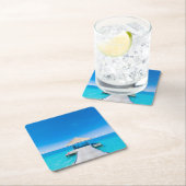 Paradise Beach | Tropisch Resort, Maldiven Kartonnen Onderzetters (Insitu)