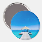 Paradise Beach | Tropisch Resort, Maldiven Magneet (Voorkant / Achterkant)