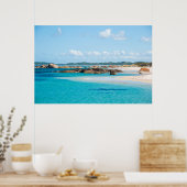Paradise Beach Zee Greens Pool Baai Australië Poster (Keuken)
