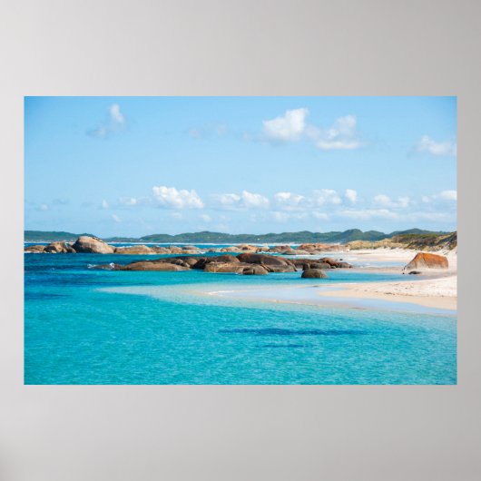 Paradise Beach Zee Greens Pool Baai Australië Poster (Voorkant)