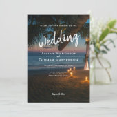 Paradise bestemming - bruiloft kaart (Staand voorkant)