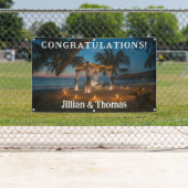 Paradise bestemming - bruiloft spandoek (Insitu)