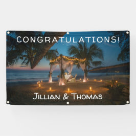 Paradise bestemming - bruiloft spandoek