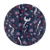 Paradise Birds: bloeiend  patroon. Snijplank (Voorkant)