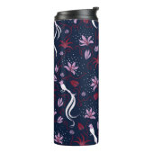 Paradise Birds: bloeiend  patroon. Thermosbeker (Gedraaid links)