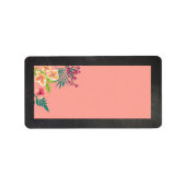 Paradise Birds Chalkboard bruiloft Adresetiketten Etiket (Voorkant)