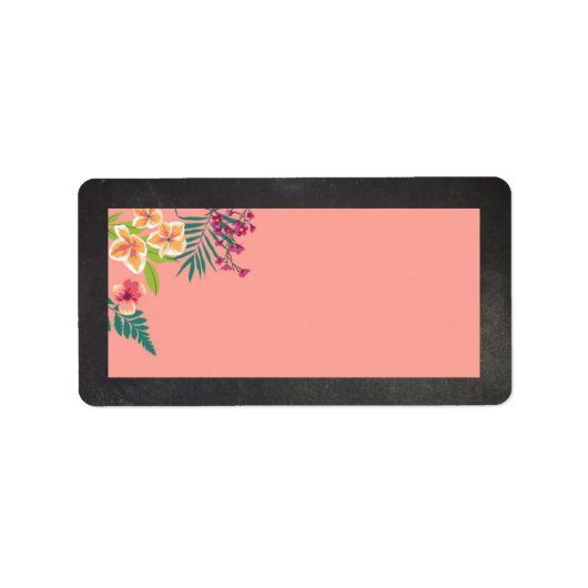 Paradise Birds Chalkboard bruiloft Adresetiketten Etiket (Voorkant)