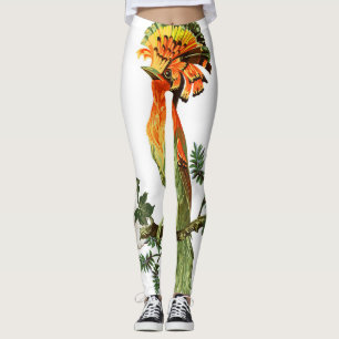 Paradise Birds: exotische bloemenachtergrond Leggings