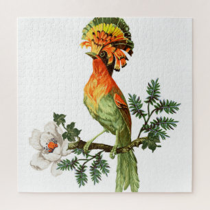 Paradise Birds: exotische bloemenachtergrond Legpuzzel