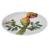 Paradise Birds: exotische bloemenachtergrond Snijplank (Hoek)