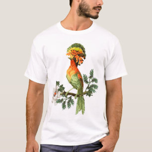 Paradise Birds: exotische bloemenachtergrond T-shirt