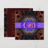 Paradise Birds Fractal Art Uitnodiging (Voorkant / Achterkant)