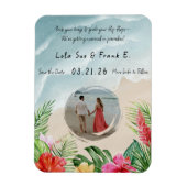 Paradise Blooms Huwelijk Bewaar de Datum Magneet  (Verticaal)