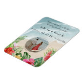 Paradise Blooms Huwelijk Bewaar de Datum Magneet  (Linkerzijde)