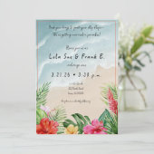 Paradise Blooms Huwelijksuitnodigingen Kaart (Staand voorkant)