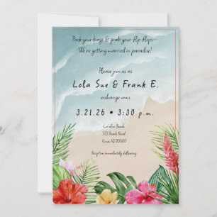 Paradise Blooms Huwelijksuitnodigingen Kaart