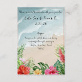 Paradise Blooms Wedding Enclosure Kaart (Voorkant)