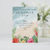 Paradise Blooms Wedding Enclosure Kaart (Staand voorkant)