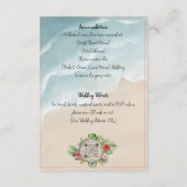 Paradise Blooms Wedding Enclosure Kaart (Achterkant)