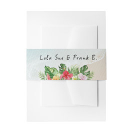 Paradise Blooms Wedding Invitation Belly Band Uitnodigingen Wikkel