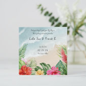 Paradise Blooms Wedding Save the Date (Staand voorkant)