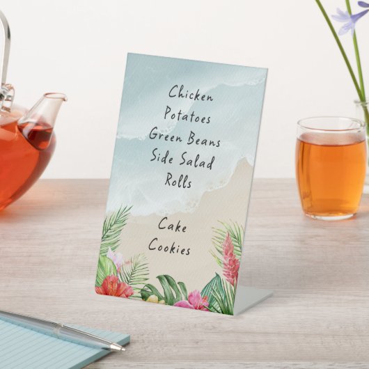 Paradise Blooms Wedding Save the Date Reclamebord Met Voetstuk (Insitu)